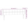 Cabecero con LED de terciopelo negro 163x16x78/88 cm de , Cabeceros y pies de cama - Ref: Foro24-3123292, Precio: 80,39 €, De...