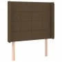 Headboard with LED in dark brown fabric 103x16x118/128 cm by , Headboards and footboards - Ref: Foro24-3124041, Price: 77,61 ...