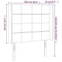 Headboard with LED in dark brown fabric 103x16x118/128 cm by , Headboards and footboards - Ref: Foro24-3124041, Price: 77,61 ...