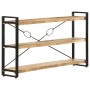 Estantería de 3 niveles madera maciza de mango 140x30x80 cm en Librerías y estanterías | Comprar online en Foru.es