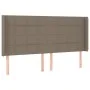 Kopfteil mit LED aus taupegrauem Stoff 203x16x118/128 cm von , Kopf- und Fußteile - Ref: Foro24-3124074, Preis: 130,09 €, Rab...