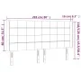 Kopfteil mit LED aus taupegrauem Stoff 203x16x118/128 cm von , Kopf- und Fußteile - Ref: Foro24-3124074, Preis: 130,09 €, Rab...