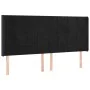Kopfteil aus schwarzem Samt mit LED 163x16x118/128 cm von , Kopf- und Fußteile - Ref: Foro24-3124104, Preis: 140,46 €, Rabatt: %
