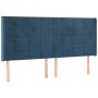 Cabecero con LED de terciopelo azul oscuro 163x16x118/128 cm de , Cabeceros y pies de cama - Ref: Foro24-3124106, Precio: 121...