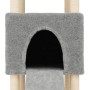 Rascador para gatos con postes de sisal gris claro 153 cm en Mobiliario para gatos | Comprar online en Foru.es