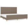 Estructura de cama con cabecero de tela gris taupe 200x200 cm de , Camas y somieres - Ref: Foro24-3125085, Precio: 242,77 €, ...