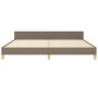 Estructura de cama con cabecero de tela gris taupe 200x200 cm de , Camas y somieres - Ref: Foro24-3125085, Precio: 242,77 €, ...