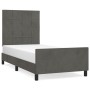 Estructura de cama con cabecero terciopelo gris oscuro 80x200cm de , Camas y somieres - Ref: Foro24-3125722, Precio: 143,95 €...