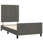 Estructura de cama con cabecero terciopelo gris oscuro 80x200cm de , Camas y somieres - Ref: Foro24-3125722, Precio: 143,95 €...