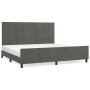 Estructura cama con cabecero terciopelo gris oscuro 200x200 cm de , Camas y somieres - Ref: Foro24-3125776, Precio: 239,29 €,...