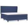 Cama box spring con colchón tela azul 160x200 cm de , Camas y somieres - Ref: Foro24-3127979, Precio: 557,80 €, Descuento: %