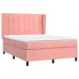 Cama box spring con colchón terciopelo rosa 140x190 cm de , Camas y somieres - Ref: Foro24-3129212, Precio: 507,28 €, Descuen...