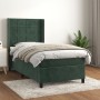 Cama box spring con colchón terciopelo verde oscuro 90x190 cm de , Camas y somieres - Ref: Foro24-3132654, Precio: 333,92 €, ...