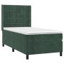 Cama box spring con colchón terciopelo verde oscuro 90x190 cm de , Camas y somieres - Ref: Foro24-3132654, Precio: 333,92 €, ...