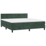 Cama box spring colchón y LED terciopelo verde oscuro 180x200cm de , Camas y somieres - Ref: Foro24-3134420, Precio: 553,42 €...