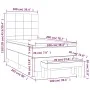 Box spring bed with dark brown fabric mattress 100x200 cm by , Beds and slatted bases - Ref: Foro24-3136576, Price: 392,66 €,...