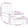 Cama box spring con colchón tela marrón oscuro 100x200 cm de , Camas y somieres - Ref: Foro24-3136576, Precio: 392,71 €, Desc...