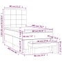 Cama box spring con colchón terciopelo gris claro 80x200 cm de , Camas y somieres - Ref: Foro24-3137809, Precio: 349,61 €, De...