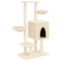 Rascador para gatos con postes de sisal color crema 117 cm en Mobiliario para gatos | Comprar online en Foru.es