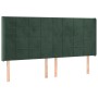 Cama box spring colchón y LED terciopelo verde oscuro 180x200cm de , Camas y somieres - Ref: Foro24-3139580, Precio: 682,69 €...