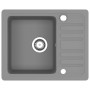 Fregadero de cocina de granito con un seno gris de vidaXL, Fregaderos - Ref: Foro24-142953, Precio: 145,97 €, Descuento: %