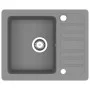 Fregadero de cocina de granito con un seno gris de vidaXL, Fregaderos - Ref: Foro24-142953, Precio: 144,00 €, Descuento: %