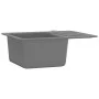 Fregadero de cocina de granito con un seno gris de vidaXL, Fregaderos - Ref: Foro24-142953, Precio: 144,00 €, Descuento: %