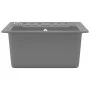 Fregadero de cocina de granito con un seno gris de vidaXL, Fregaderos - Ref: Foro24-142953, Precio: 144,00 €, Descuento: %