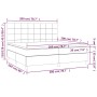 Cama box spring con colchón tela marrón oscuro 200x200 cm de , Camas y somieres - Ref: Foro24-3142364, Precio: 654,38 €, Desc...