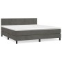 Cama box spring con colchón terciopelo gris oscuro 160x200 cm de , Camas y somieres - Ref: Foro24-3141312, Precio: 478,89 €, ...