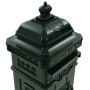 Buzón de columna de aluminio estilo vintage inoxidable verde de vidaXL, Buzones de correo - Ref: Foro24-43890, Precio: 325,60...