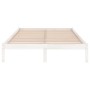Estructura de cama doble pequeña madera maciza blanca 120x190cm de , Camas y somieres - Ref: Foro24-809988, Precio: 90,23 €, ...