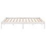 Estructura de cama doble pequeña madera maciza blanca 120x190cm de , Camas y somieres - Ref: Foro24-809988, Precio: 90,23 €, ...