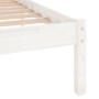 Estructura de cama doble pequeña madera maciza blanca 120x190cm de , Camas y somieres - Ref: Foro24-809988, Precio: 90,23 €, ...