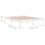 Estructura de cama doble pequeña madera maciza blanca 120x190cm de , Camas y somieres - Ref: Foro24-809988, Precio: 90,23 €, ...