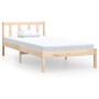 Estructura de cama madera maciza de pino 100x200 cm de , Camas y somieres - Ref: Foro24-810072, Precio: 83,57 €, Descuento: %