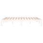 Estructura de cama de madera maciza blanca 135x190 cm de , Camas y somieres - Ref: Foro24-810341, Precio: 104,24 €, Descuento: %