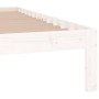 Estructura de cama de madera maciza blanca 135x190 cm de , Camas y somieres - Ref: Foro24-810341, Precio: 104,24 €, Descuento: %