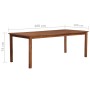 Mesa de jardín madera maciza de acacia 200x100x74 cm de vidaXL, Mesas de jardín - Ref: Foro24-44106, Precio: 285,73 €, Descue...