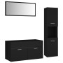 Juego de muebles de baño madera de ingeniería negro de , Muebles de baño - Ref: Foro24-3070974, Precio: 154,07 €, Descuento: %