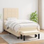 Cama box spring con colchón tela color crema 90x200 cm de , Camas y somieres - Ref: Foro24-3136570, Precio: 356,64 €, Descuen...