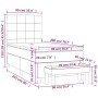 Cama box spring con colchón tela color crema 90x200 cm de , Camas y somieres - Ref: Foro24-3136570, Precio: 356,64 €, Descuen...
