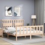Estructura de cama con cabecero madera maciza 160x200 cm de , Camas y somieres - Ref: Foro24-3192436, Precio: 147,49 €, Descu...