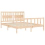 Estructura de cama con cabecero madera maciza 160x200 cm de , Camas y somieres - Ref: Foro24-3192436, Precio: 147,49 €, Descu...
