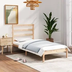 Bettgestell aus Massivholz 90x190 cm von , Betten und Lattenroste - Ref: Foro24-3104898, Preis: 76,92 €, Rabatt: %