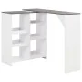 Bar table with white mobile shelf 138x39x110 cm by , Kitchen and dining tables - Ref: Foro24-280226, Price: 118,23 €, Discoun...
