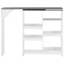 Bar table with white mobile shelf 138x39x110 cm by , Kitchen and dining tables - Ref: Foro24-280226, Price: 118,23 €, Discoun...