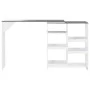 Bar table with white mobile shelf 138x39x110 cm by , Kitchen and dining tables - Ref: Foro24-280226, Price: 118,23 €, Discoun...