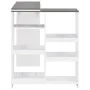 Bar table with white mobile shelf 138x39x110 cm by , Kitchen and dining tables - Ref: Foro24-280226, Price: 118,23 €, Discoun...