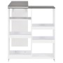 Mesa de bar con estantería móvil blanca 138x39x110 cm de , Mesas de cocina y de comedor - Ref: Foro24-280226, Precio: 125,82 ...